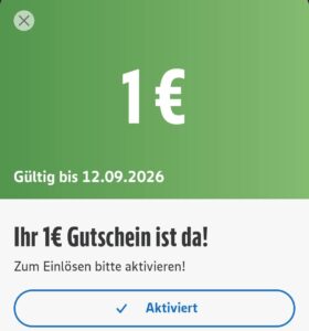 Edeka App (Region Südwest): 1 € Coupon (MEW 5 €)
