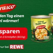 1 € Cashback beim Kauf von zwei Erasco Eintöpfen (800 g oder 400 g)