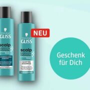 Dm: Erhalte Gliss Scalp Shampoo gratis beim Kauf von Zwei Gliss Scalp Balance Seren oder Gliss Scalp Balance UV-Schutz Sprays