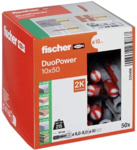 fischer DuoPower 10 x 50, Universaldübel 50 Stück für 6,55€ (statt 9,55€)