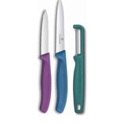 Victorinox Swiss Classic Gemüsemesser Set mit Sparschäler, Schälmesser und Tomatenmesser, 3-teilig, , Farbig für 12,99€(statt 15,99€)