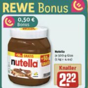 Nutella für 1,72€ bei Rewe (Bonus)