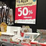 50% Rabatt auf alle Weihnachtsartikel außer Geschenkverpackungen