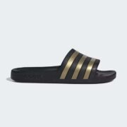adidas Adilette Aqua in Schwarz/Gold, Größe 38-42, für 11,50€ (statt 17,99€)