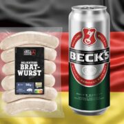 Lidl: Fanpaket (6 Bratwürste & 1 Dose Bier) für 2,99€