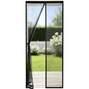 Sekey Fliegengitter Tür für Balkontür Magnet 90x210 cm Schwarz für 5,99(statt 13,99€)