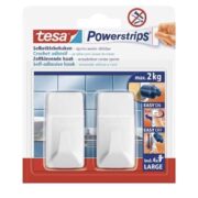 tesa Powerstrips Haken Large ECKIG - 2 kg Halteleistung in weiß für 2,84€(statt 5,90€)