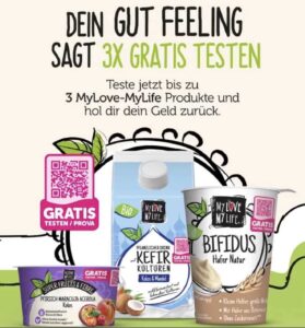 MyLove-MyLife: vegane Joghurtalternativen gratis testen, bis zu 8,37 € zurück