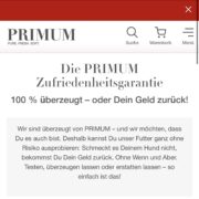 PRIMUM Geld-zurück-Garantie – Hundefutter risikofrei testen