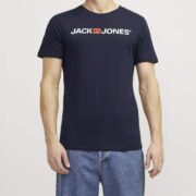 JACK & JONES Male T-Shirt  in dunkelblau oder in weiß für 6,40€(statt 12,99€)