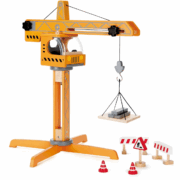 Hape Großer Baukran aus Holz mit Zubehör für 34,33€ bei Amazon