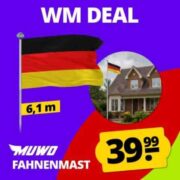 MUWO "Glory" Fahnenmast - 6,1 m, mit Bodenhülse