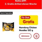 Netto App: 2. Gratisartikel (personalisiert)