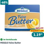 Meggle Butter 250 g für 1,19 € im penny