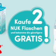 exklusive dm-Cashback-Aktion von NUK: Kaufe 2 NUK Babyflaschen und bekomme die günstigere GRATIS! | 27. Apr.- 30. Juni 2026