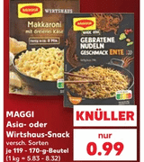 MAGGI Asia oder Wirtshaus Snacks für nur 85 Cent