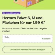 Kleinanzeigen - Hermes Versand nur 1,99 € für Paketgrößen S, M und Päckchen