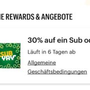 Subway: 30% auf ein Sub oder Baked Potato