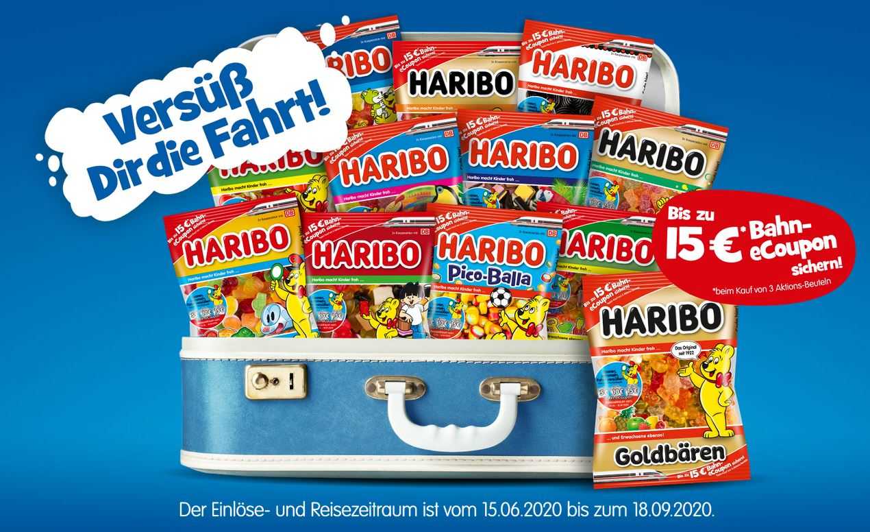 Deutsche Bahn 515€ eCoupon mit Kauf von Haribo sammeln