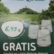 Warburger Waldquell: Beim Kauf von 2 Kisten 1 von 3 Markengläsern gratis lokal (nur?) bei Edeka
