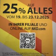 NKD 25% auf alles online und Filiale