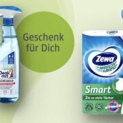 Bei dm: Denkmit Glasreiniger geschenkt beim Kauf von 2x Zewa Wisch&Weg Küchenrolle