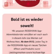 Rossmann App Adventskalender - Coupons und Sachpreise 2025
