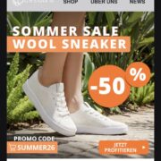 50% Rabatt auf Merino Wolle Sneaker bei Giesswein
