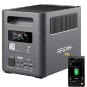 AFERIY 1800W Tragbare Powerstation, 1024Wh LiFePO4 & 1Std Schnellladung Solargenerator, <10ms USV, 9 Ausgänge