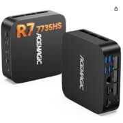 ACEMAGIC M1 Mini PC, AMD Ryzen 7 7735HS (8C/16T, bis 4,75GHz), 24GB LPDDR5 5500 MT/s 512GB NVMe SSD