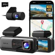 BOTSLAB Dashcam Auto Vorne Hinten, 4K Dashcam Auto GPS mit WiFi, Dual Autokamera mit 64GB SD Karte
