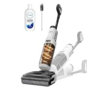 Tineco Floor One Stretch S6 Nass Trockensauger, 180°-Flachdesign Saugwischer 13cm Liegehöhe