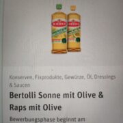 Bertolli Sonne mit Olive & Raps mit Olive ab 16.10. im Rewe Produkttest