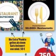 Bis zu 30fach Paybackpunkte auf Gutschein Gold Restaurant bei Edeka [ ggf regional ]