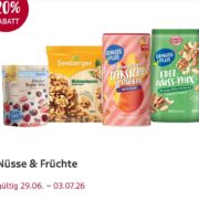 Rossmann App: 20% Rabatt auf Nüsse 🌰🥜& Früchte