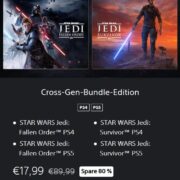 STAR WARS Jedi Cross-Gen-Bundle-Edition (Fallen Order + Jedi Survivor) für 17,99€ statt 21,98€