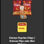 Clarkys Paprika Chips / Erdnuss Flips oder MiniSitzhase in der Netto Plus App