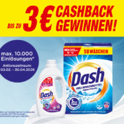 Dash: Cashback von bis zu 3 € erhalten