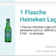 Gratis 1 Flasche Heineken 0,0% in der Logo App