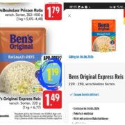 Ben's Orginal Express Reis nur 0,19 Cent bei Edeka