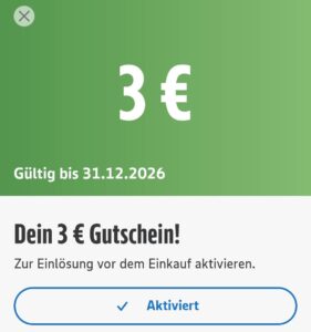 Edeka: 3 € Coupon in der App