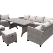 Außenmöbel-Set "Madeira", 2x Sofa, 1x Sessel, 2x Hocker, 1x Tisch für 592,94 € (statt 715,61 €)