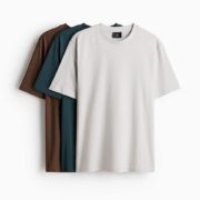 H&M 3ER-PACK T-SHIRTS IN REGULAR FIT