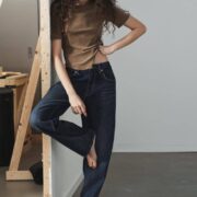 zara Jeans TRF Baggy Tapered mit niedrigem Bund