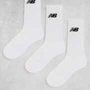 New Balance – 3er-Pack Crew-Socken in Weiß mit Logo