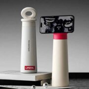 LIFEPAL Magnetische Wasserflasche mit Handyhalter