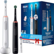 Oral-B Pro 3 3900 + 2er SET, Elektrische Zahnbürsten, Sensitiv, Timer für 59,99 statt 70 €
