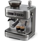 philips barista brew halbautomatische espressomaschine silber