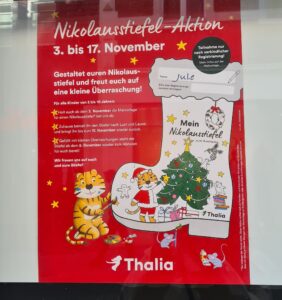 Thalia Nikolausaktion 2026: Gestaltet einen Nikolausstiefel und Thalia befüllt ihn gratis