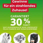 Vileda: Beim Kauf von Vileda-Produkten 30 % auf ausgewählte WMF-Produkte erhalten